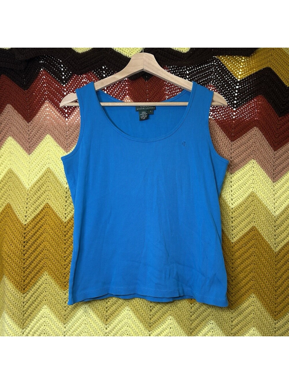 Lauren Ralph Lauren Women’s Tank Top Color Blue Turquoise  Size L
